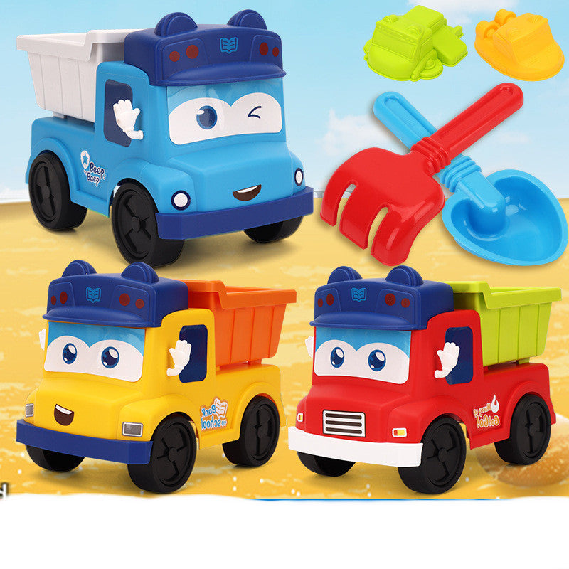 Large Beach Toy Car Plant Story Summer Thicken Set