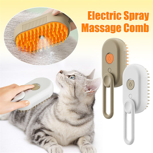 Electric Spray Cat Hair Brushes For Massage 3 In 1