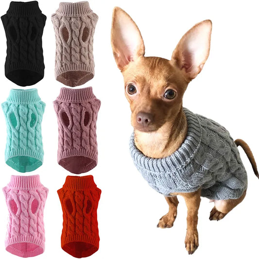 Puppy Dog Sweaters for Small Medium Dogs Cats Clothes