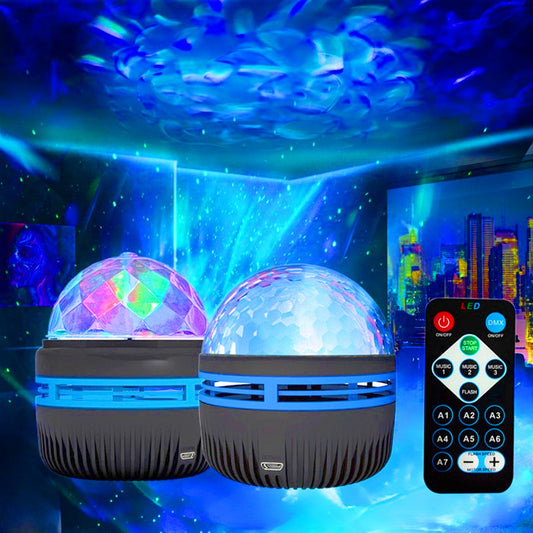 Water Ripple Starry Sky Airdrop Small Night Lamp